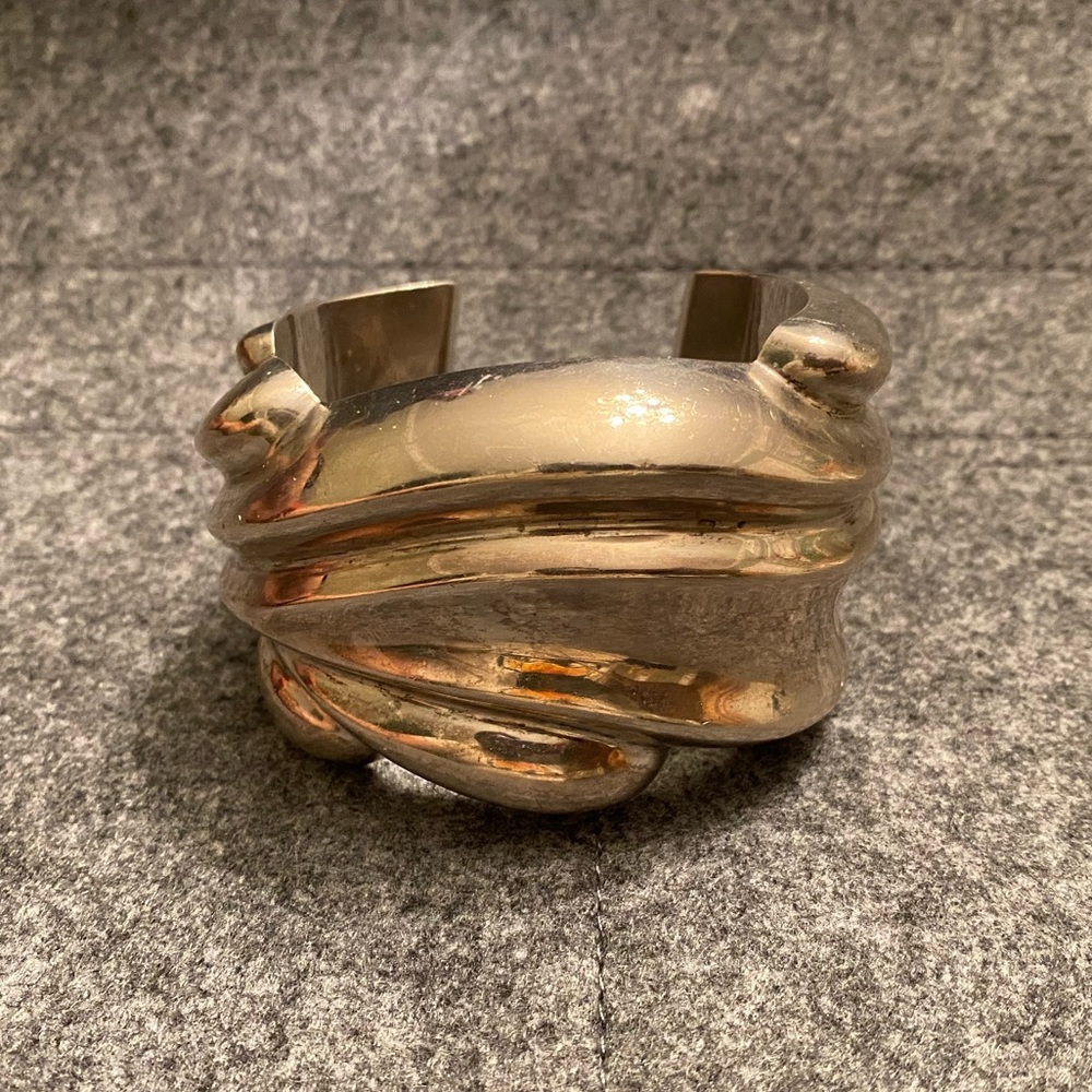 Vintage Bayanihan Sterling Silver Cuff Bracelet